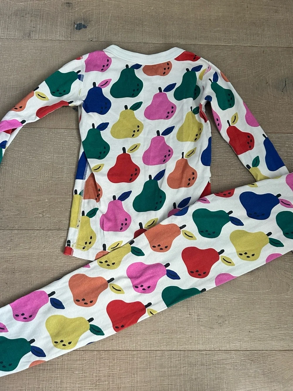 Hanna Andersson White Pear Print Long Sleeve Pajama Set - Multicolor Pears